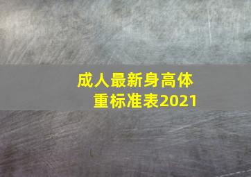 成人最新身高体重标准表2021