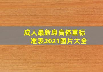 成人最新身高体重标准表2021图片大全