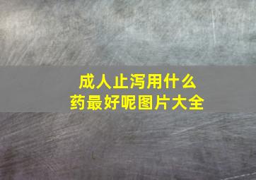 成人止泻用什么药最好呢图片大全