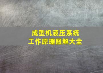 成型机液压系统工作原理图解大全