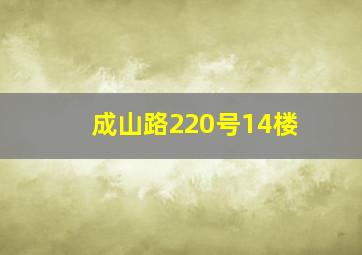 成山路220号14楼