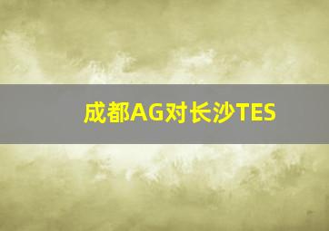 成都AG对长沙TES