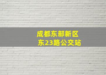 成都东部新区东23路公交站