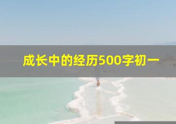 成长中的经历500字初一