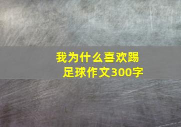 我为什么喜欢踢足球作文300字