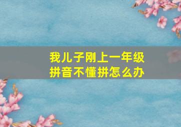 我儿子刚上一年级拼音不懂拼怎么办