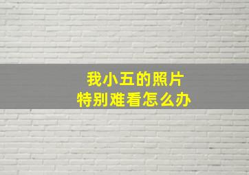 我小五的照片特别难看怎么办