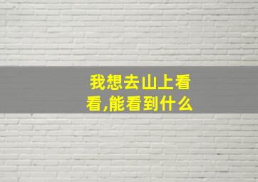 我想去山上看看,能看到什么