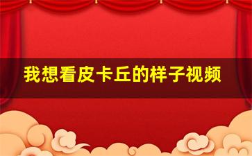 我想看皮卡丘的样子视频