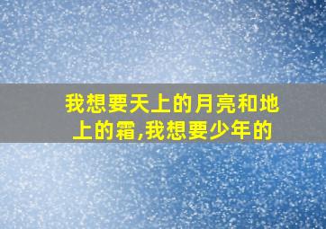 我想要天上的月亮和地上的霜,我想要少年的