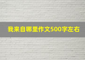 我来自哪里作文500字左右