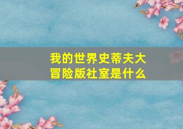 我的世界史蒂夫大冒险版社室是什么