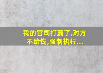 我的官司打赢了,对方不给钱,强制执行...