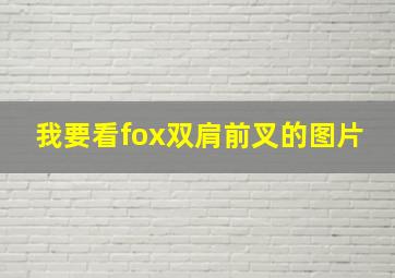 我要看fox双肩前叉的图片