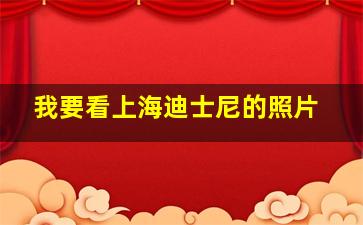 我要看上海迪士尼的照片