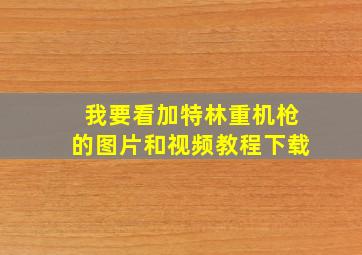 我要看加特林重机枪的图片和视频教程下载