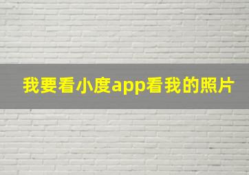 我要看小度app看我的照片