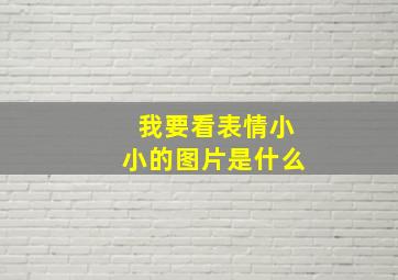 我要看表情小小的图片是什么