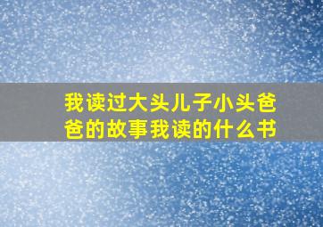 我读过大头儿子小头爸爸的故事我读的什么书