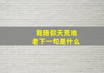 我陪你天荒地老下一句是什么