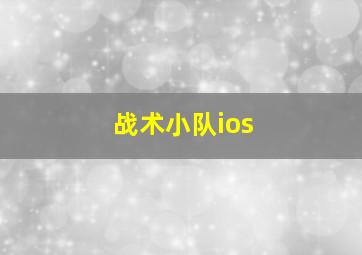 战术小队ios