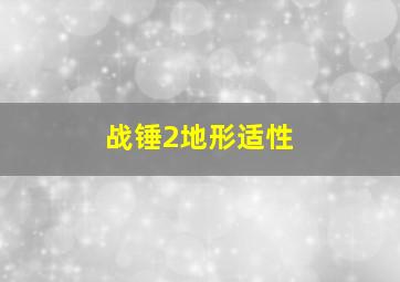 战锤2地形适性