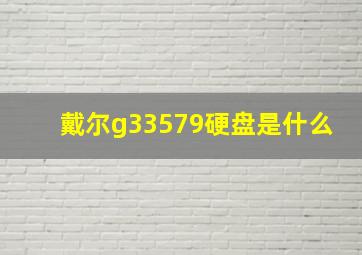 戴尔g33579硬盘是什么