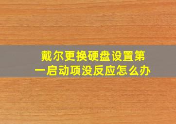 戴尔更换硬盘设置第一启动项没反应怎么办