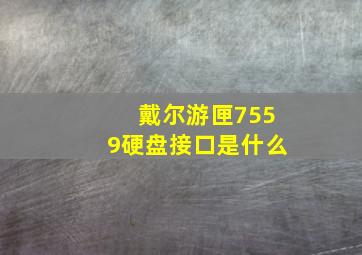 戴尔游匣7559硬盘接口是什么