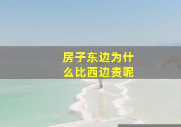 房子东边为什么比西边贵呢