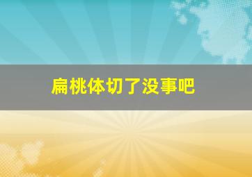 扁桃体切了没事吧