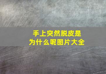 手上突然脱皮是为什么呢图片大全