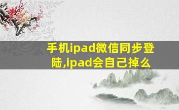 手机ipad微信同步登陆,ipad会自己掉么