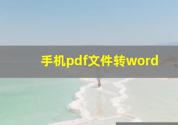 手机pdf文件转word