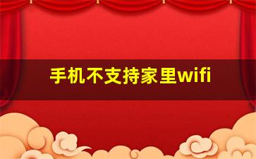 手机不支持家里wifi