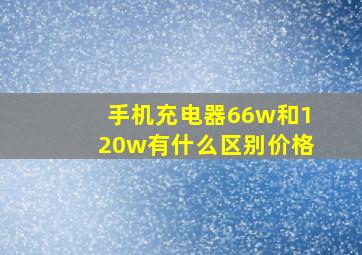 手机充电器66w和120w有什么区别价格