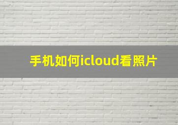 手机如何icloud看照片