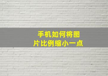 手机如何将图片比例缩小一点