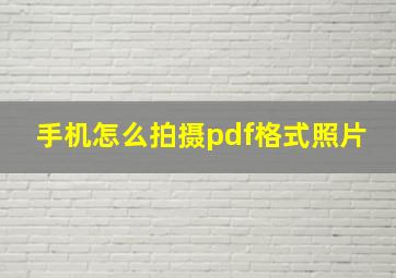 手机怎么拍摄pdf格式照片