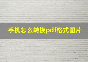 手机怎么转换pdf格式图片