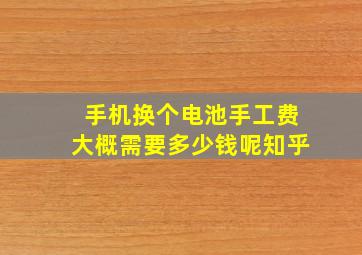 手机换个电池手工费大概需要多少钱呢知乎