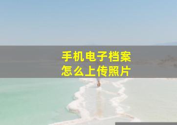 手机电子档案怎么上传照片