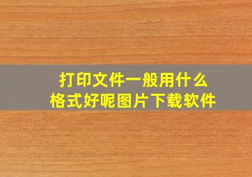 打印文件一般用什么格式好呢图片下载软件