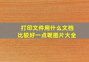 打印文件用什么文档比较好一点呢图片大全