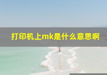 打印机上mk是什么意思啊