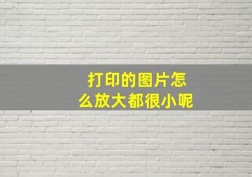 打印的图片怎么放大都很小呢