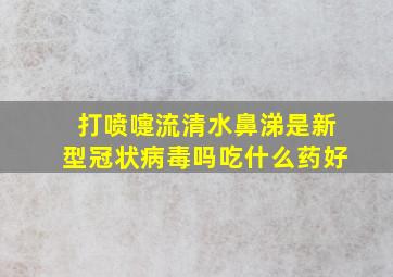 打喷嚏流清水鼻涕是新型冠状病毒吗吃什么药好