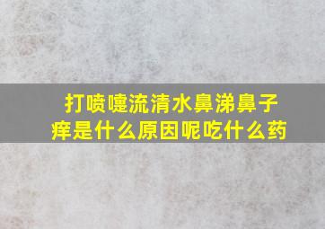 打喷嚏流清水鼻涕鼻子痒是什么原因呢吃什么药