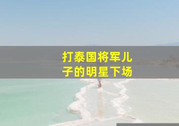 打泰国将军儿子的明星下场