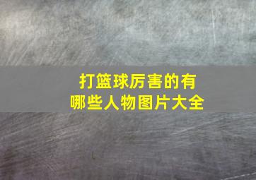 打篮球厉害的有哪些人物图片大全